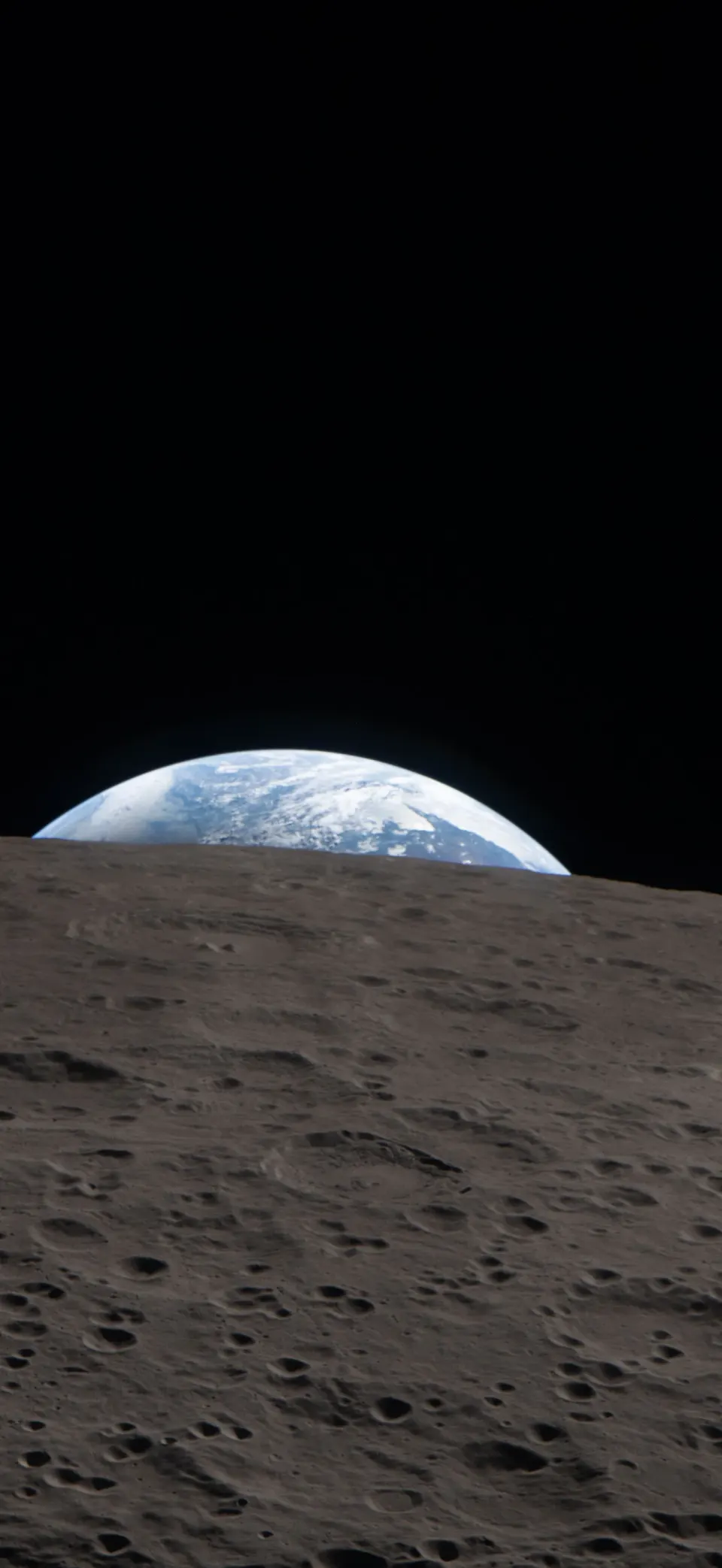 Earthset over the Moon iPhone wallpaper