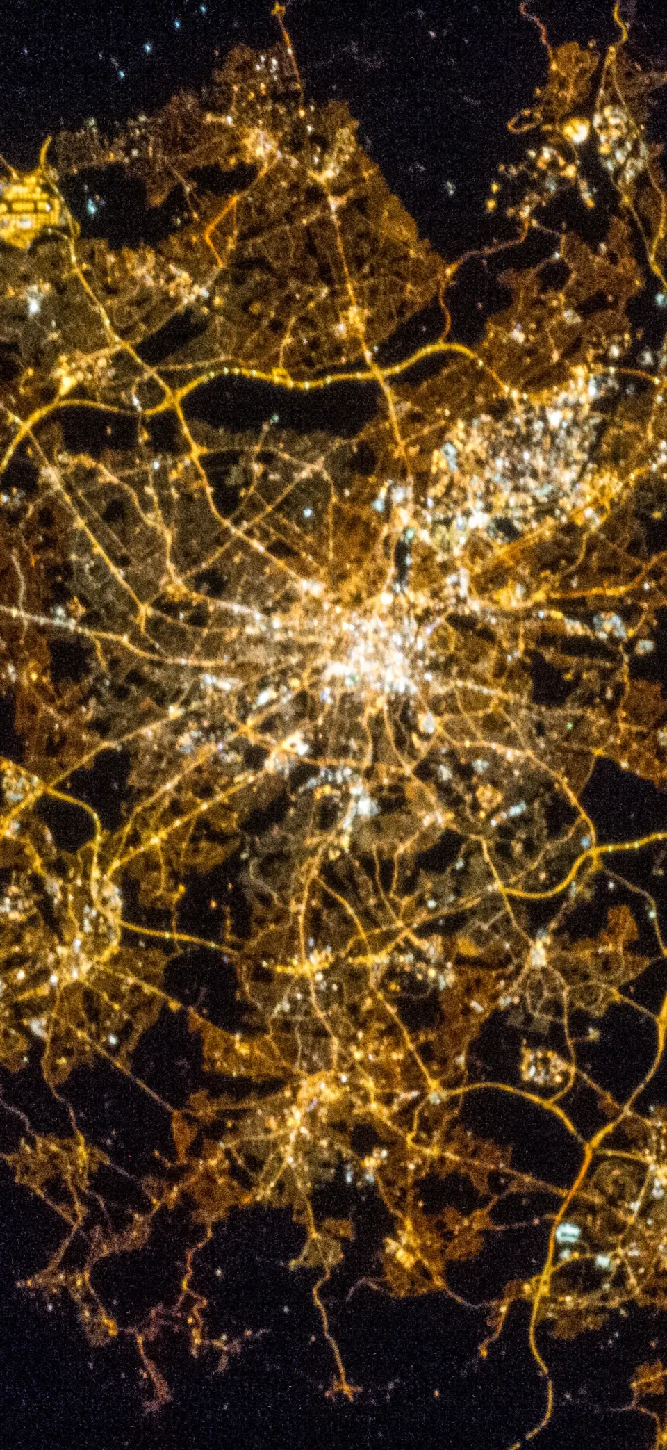 City web at night iPhone wallpaper