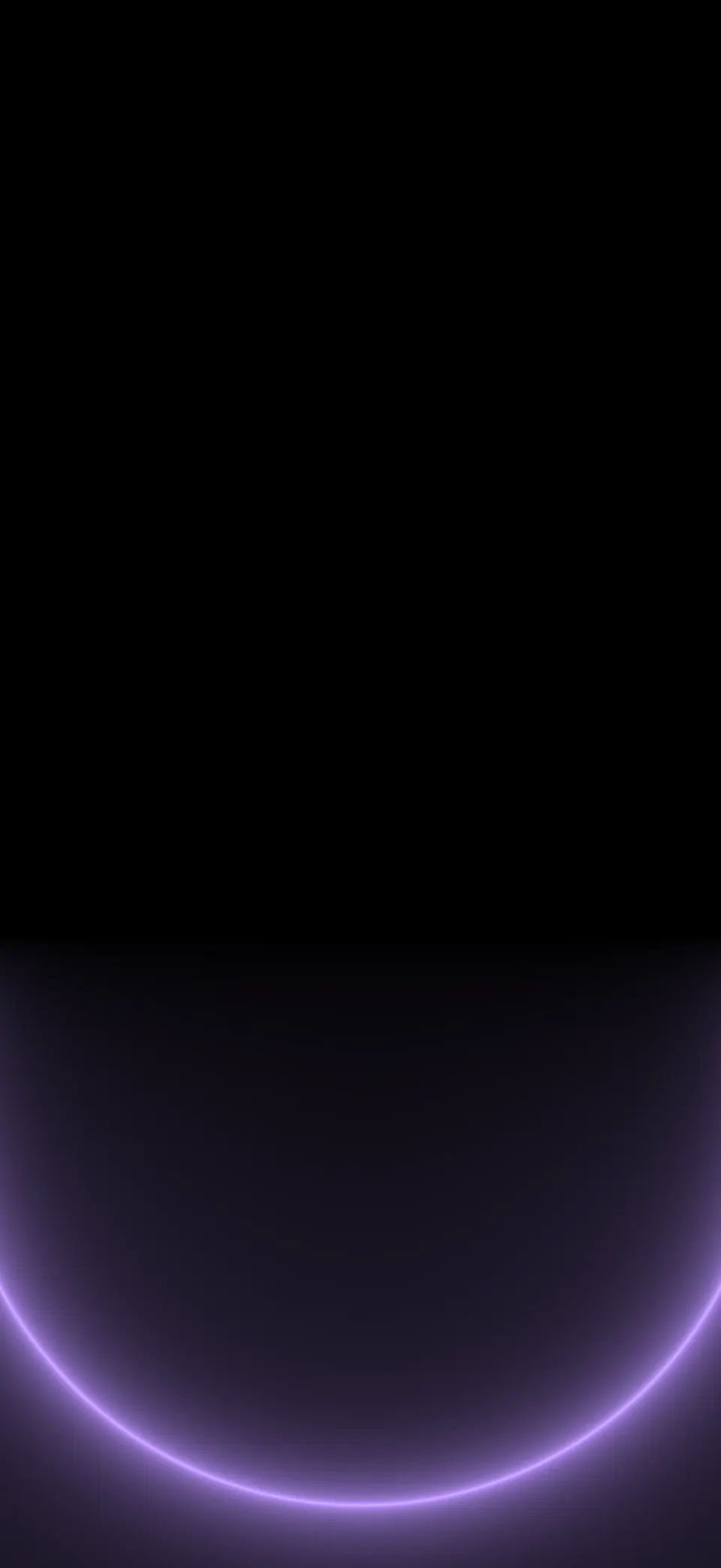 Violet ring on true black iPhone wallpaper