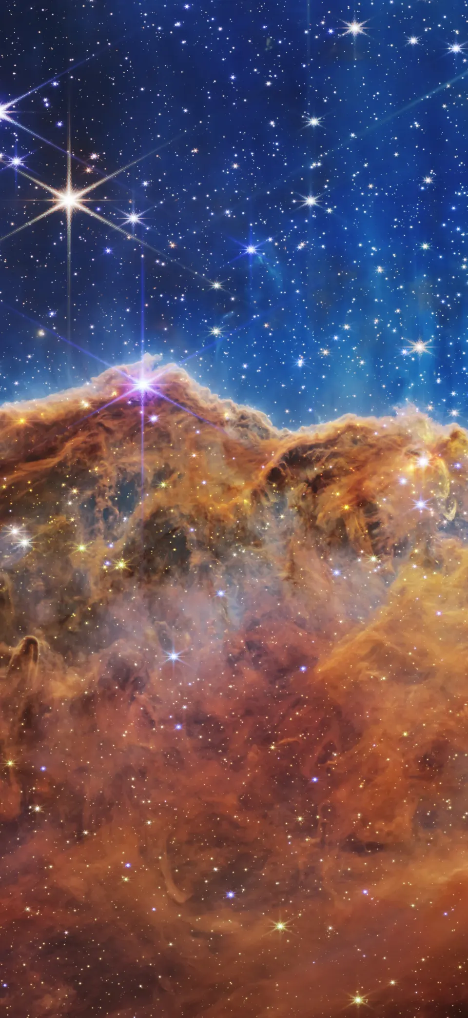 Nebula: the Cosmic Cliffs of Carina iPhone wallpaper