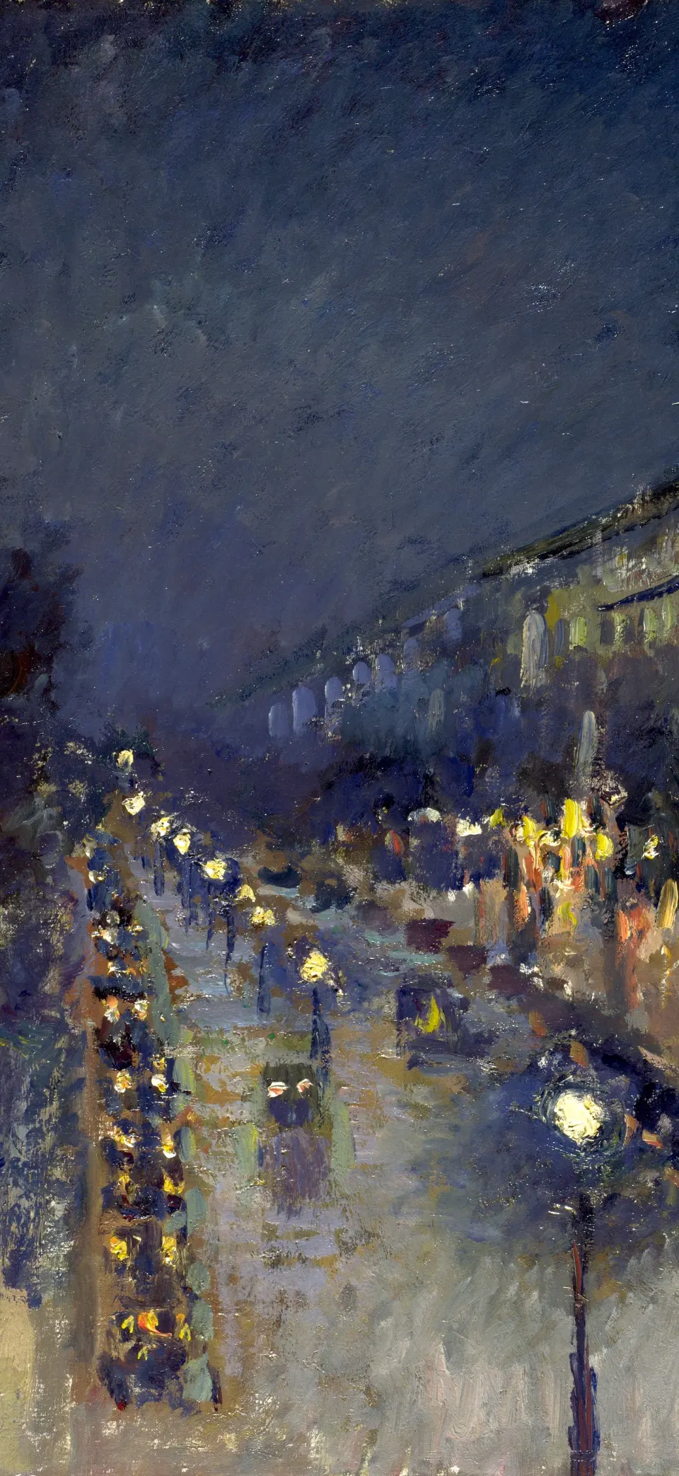 Paris boulevard at night iPhone wallpaper