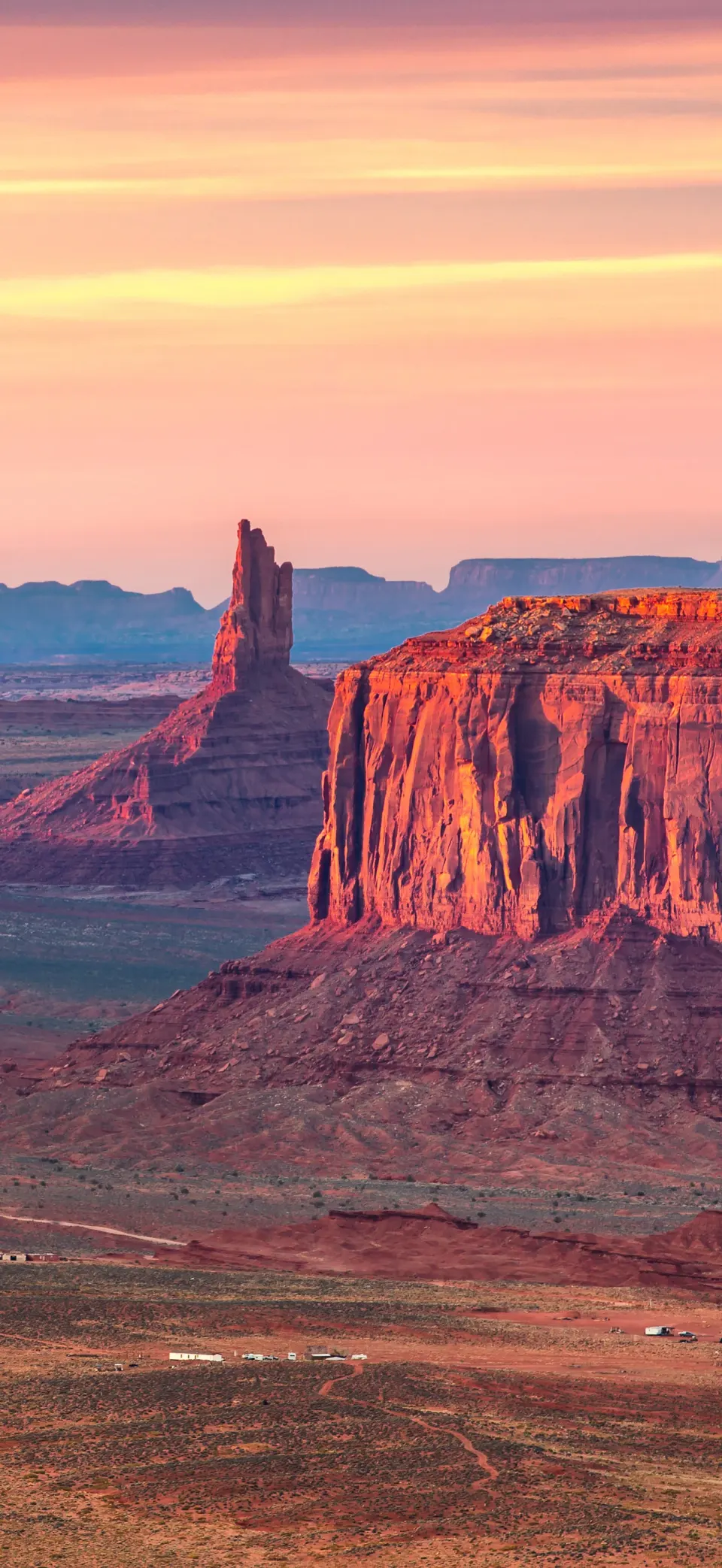 Monument Valley at sunset iPhone wallpaper